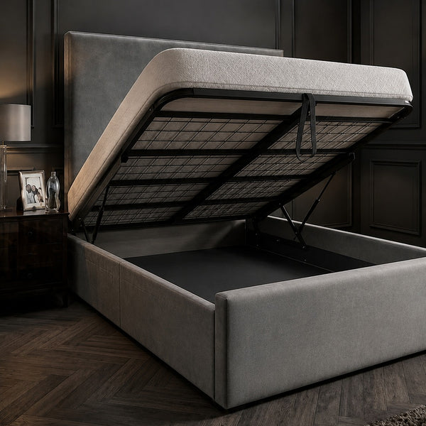 Ottoman: Full Metal Gas Lift up Storage