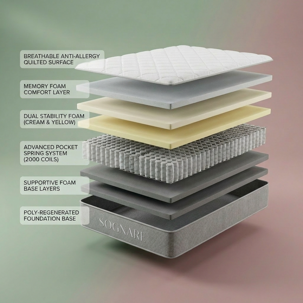 Sognare Memory Pocket 2000 Mattress