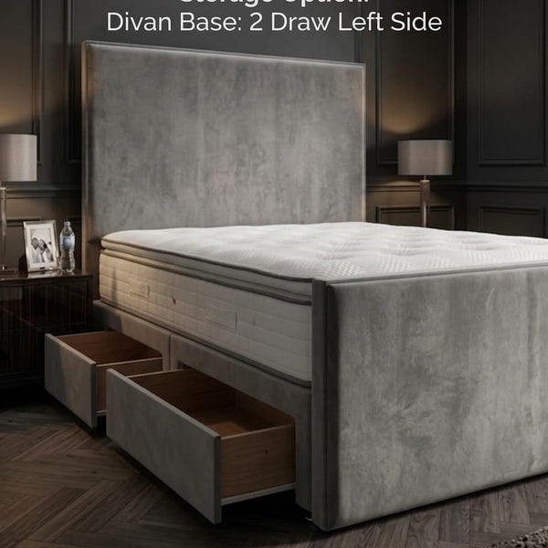 Divan Base: 2 Left Side Draws