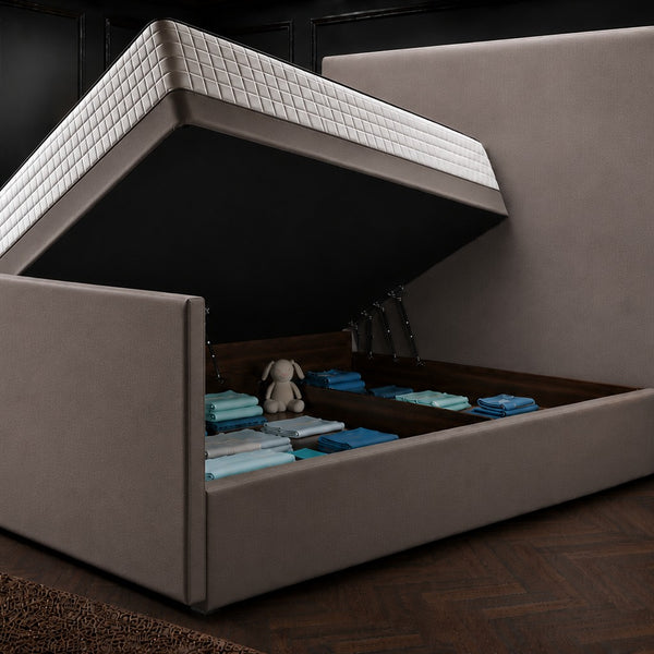 Divan Ottoman: Right Side Solid Storage