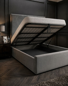 Ottoman: Full Metal Gas Lift up Storage